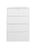 Beliani Büroschränke HALITE in Weiß - (W) 90 x (H) 133 x (L) 45 cm