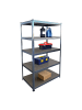relaxdays Schwerlastregal in Silber - (B)100 x (H)180 x (T)60 cm