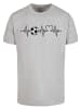 F4NT4STIC T-Shirt Herzschlag Fußball in grau meliert