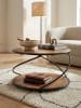KADIMA DESIGN Couchtisch 58x58x35 cm Massivholz / Metall Sofatisch Rund