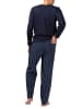 Moonline Schlafanzug mit Webhose in navy