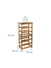 relaxdays Weinregal - (B)36 x (H)82 x (T)24 cm