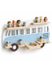 relaxdays Toniebox Regal "Bus" in Blau - (B)62 x (H)32 x (T)13 cm
