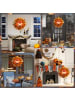 Outsunny Halloween-Kürbiskranz-44L x 9B x 44H cm-Orange