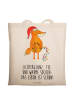Mr. & Mrs. Panda Shopping Tasche Fuchs Weihnachten mit Spruch in Creme