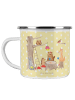 Mr. & Mrs. Panda Camping Emaille Tasse Waldtiere Picknick ohne S... in Gelb Pastell