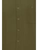 BLEND Kurzarmhemd Knopfleiste Brusttasche Casual in Olive