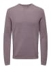 Only&Sons Dünner Langarm Strickpullover Rundhals Basic Sweater ONSPANTER in Lila