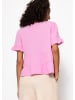 SASSYCLASSY Musselin Shirt mit Volants in Rosa