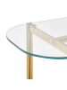 Beliani Konsolentisch LOVELL in Gold/Braun - (W) 120 x (H) 76 x (L) 41 cm