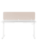 Beliani Schreibtischtrennwand WALLY in Beige - (W) 180 x (H) 40 x (L) 2 cm