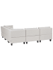 Beliani 5-tlg Ecksofa UNSTAD in Beige/Schwarz linksseitig