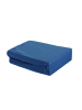 COFI 1453 Thermofleece Spannbettlaken mit Rundumgummizug - 125 gsm in Dunkelblau