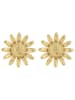 Adeliás Damen Ohrringe – Ohrstecker Sonne aus Edelstahl in gold