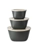 koziol CONNECT BOX SET STOCKHOLM - Box mit Deckel 1l + 2l + 4l in nature ash grey