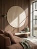 KADIMA DESIGN Teppich rund Uni rutschhemmend weich wohnlich Wohnzimmer Schlafzimmer in Beige