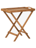 Beliani 3-tlg Bistro Set JAVA PREMIUIM in Braun/Grau