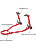 COSTWAY Motorradständer für Hinterrad in Rot