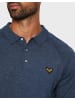 Threadbare Langarmshirt Polo Monty in Denim Twist