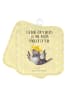 Mr. & Mrs. Panda Topflappen Rabe Sombrero mit Spruch in Gelb Pastell