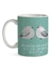 Mr. & Mrs. Panda Becher 9. Hochzeitstag Keramikhochzeit mit Spruch in Meeresbrise