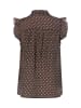 Marie Lund Bluse in schoko weiß - 0002