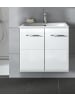 Inn.Furn Waschbeckenunterschrank inklusive Waschbecken weiß Hochglanz, hängend 60 cm