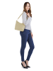 Cluty Umhängetasche echt Leder in beige