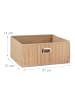 relaxdays 4 x Aufbewahrungskorb in Natur - (B)31 x (H)14 x (T)31 cm