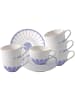 Villeroy & Boch 6er Set Kaffeetassen mit Untertassen Fleur Couleur 160 ml in Bleu