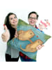 Mr. & Mrs. Panda Kuschelkissen 40x40 Otter Hände halten Design o... in Weiß