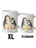 Mr. & Mrs. Panda XL Tasse Pinguin umarmen ohne Spruch in Weiß