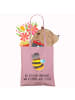 Mr. & Mrs. Panda Einkaufsbeutel Hummel flauschig mit Spruch in Rosa Pastell