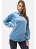 enflame Langer Kapuzen Pullover Oversized Hoodie Kleid Velours Sweatshirt in Hellblau