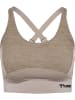 Hummel Hummel Top Hmlclea Yoga Damen Dehnbarem Atmungsaktiv Schnelltrocknend Nahtlosen in CHATEAU GRAY/DRIFTWOOD MELANGE