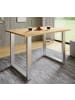 VCM  Premium Holz Esstisch Küchentisch Xona U 140x50 in Silber / Honig-Eiche