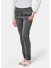 GOLDNER Schlupfhose LOUISA Moderne Hose LOUISA mit streckenden Biesen in graphitgrau