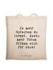 Mr. & Mrs. Panda Stofftasche Spruch Sprachen lernen und anwenden... in Creme