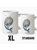 Mr. & Mrs. Panda XL Tasse Narwal Gitarre ohne Spruch in Weiß