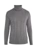 MO Pullover Mit Zopfstrick in Grau Melange