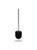 relaxdays 12 x WC-Bürste-Set in Schwarz/ Silber - (L)35,5 x (Ø)8 cm
