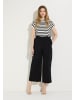 More & More bequemes, softes Kurzarmshirt, gestreift in black/offwhite