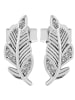 Adeliás Damen Ohrringe – Ohrstecker aus 925 Silber mit Zirkonia in silber