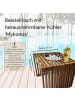 COOTAB Cooler Table 3-in-1 Loungetisch mit Edelstahl-Kühler Mykonos in Braun 40 cm in braun