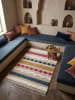 KADIMA DESIGN Naturfaser-Teppich Handgewebt WHARFE Boho Gestreift Wohnlich in Natur-Multicolor