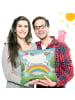 Mr. & Mrs. Panda Kopfkissen Einhorn Regenbogen Design ohne Spruch in Weiß