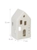relaxdays Teelichthaus in Weiß - (B)7 x (H)12 x (T)6 cm