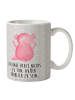 Mr. & Mrs. Panda Teetasse Axolotl Hurra mit Spruch in Grau Pastell