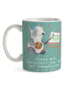 Mr. & Mrs. Panda Geschenktasse Künstlerin Chaos mit Spruch in Meeresbrise