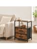 relaxdays 2 x Nachttisch in Braun/ Schwarz - (B)38 x (H)61 x (T)28 cm